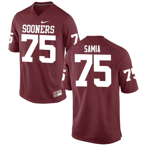 Men Oklahoma Sooners #75 Dru Samia College Football Jerseys Game-Crimson - Click Image to Close